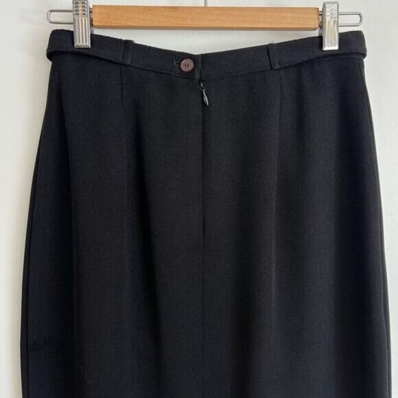 Vintage Huis Clos Collection Women’s US 8 Black Maxi Skirt Button Textured Goth - Picture 10 of 11